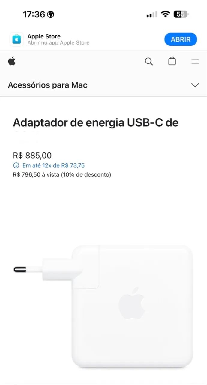 Fonte 87W Original Apple USB-C MacBook Pro/ Air - Foto 6