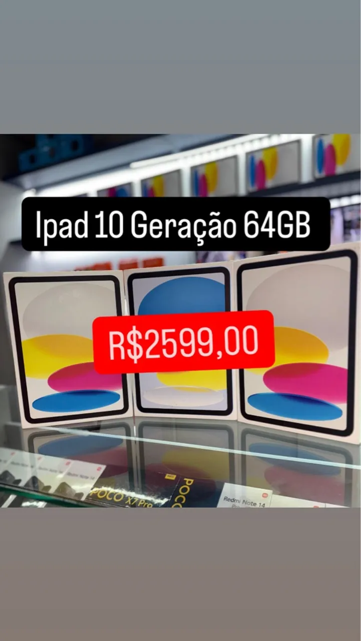 iPad 10 Geração 64GB - Novo! Lacrado Entregamos