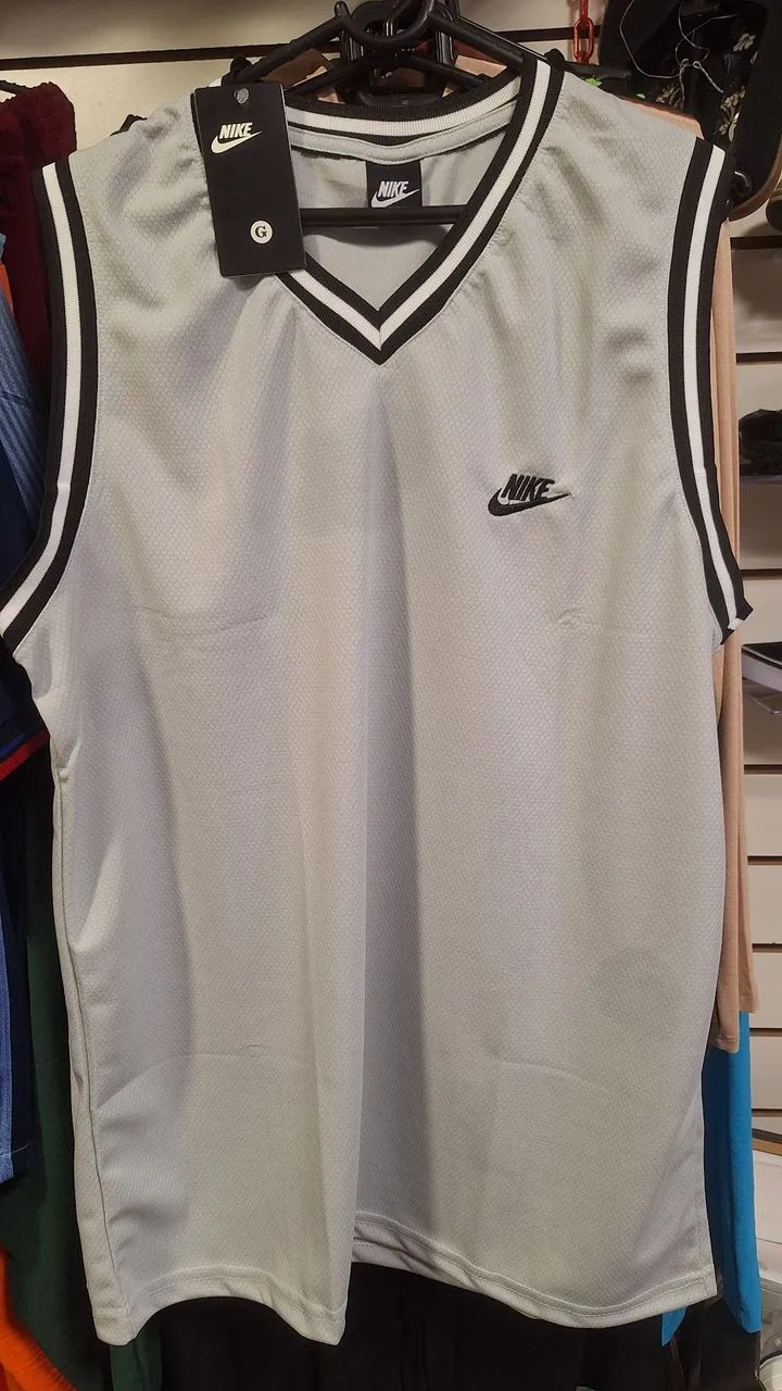 Camisa Regata Dryfit Nike G cinza