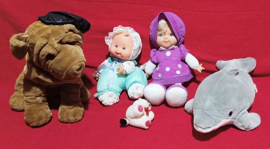 Lote de pelúcias antigas variadas