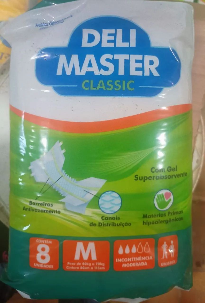 Fraldas Deli Master Classic - Pacote com 8 unidades - Foto 2