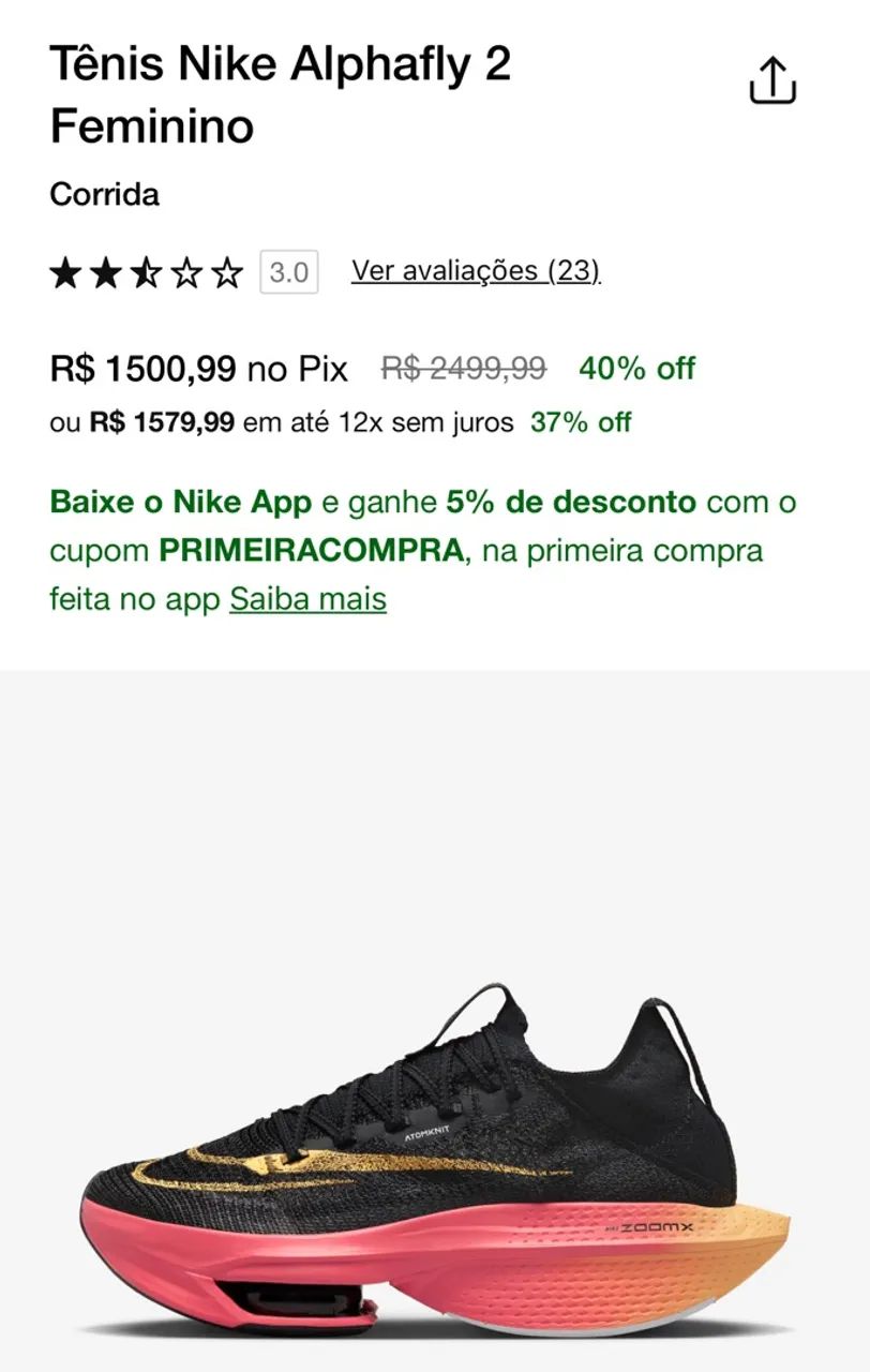 Tênis Nike ZoomX Vaporfly NEXT% 2 - Foto 3