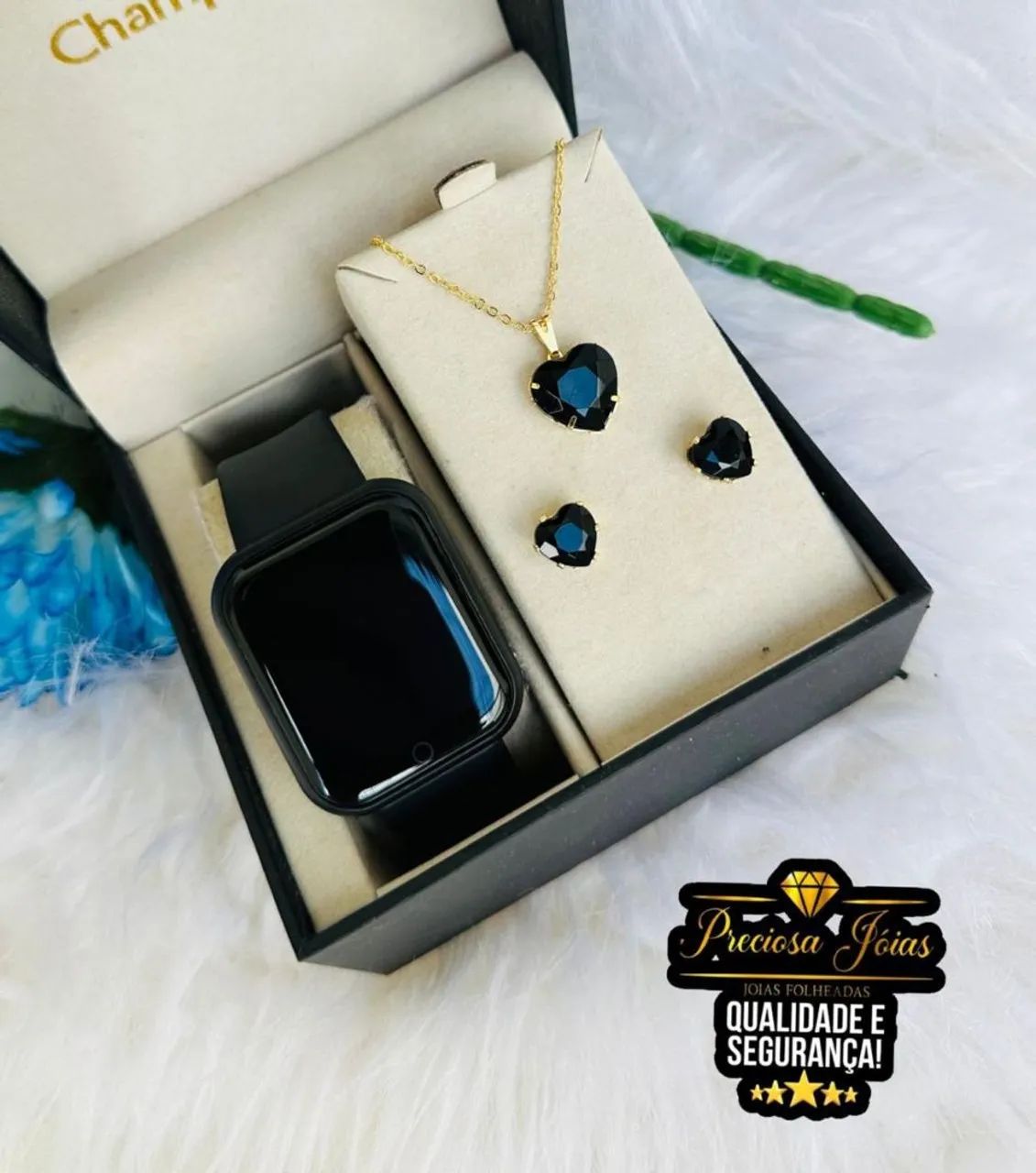 Relógio Smartwatch Feminino + Colar com Pingente de Pedra - Foto 2