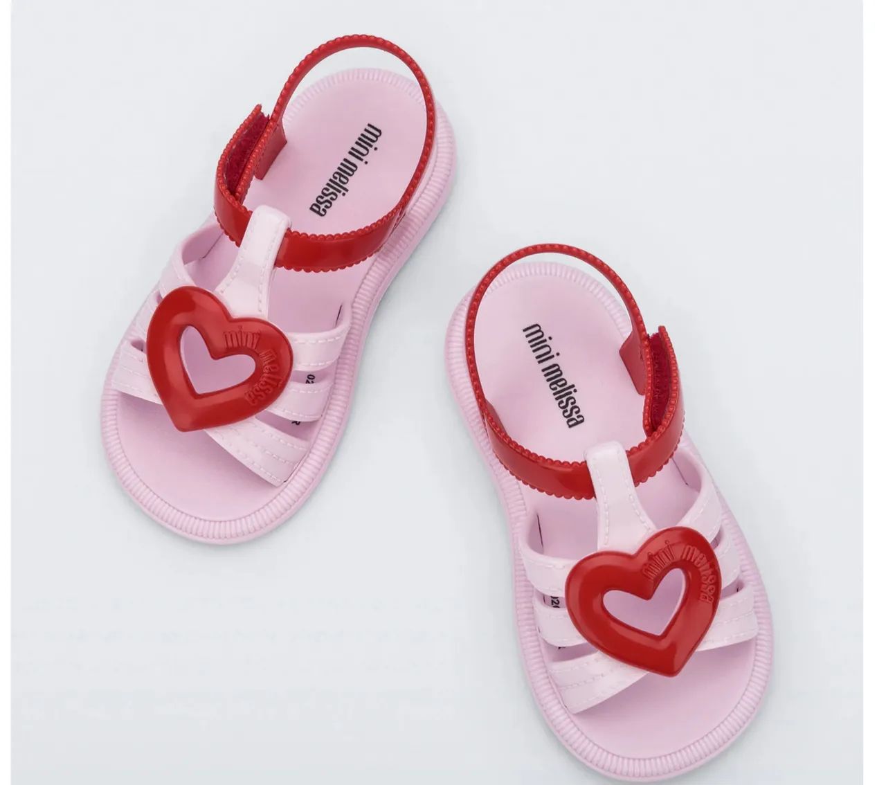 Sandália Mini Melissa Hip Lovely Infantil Rosa/Vermelho