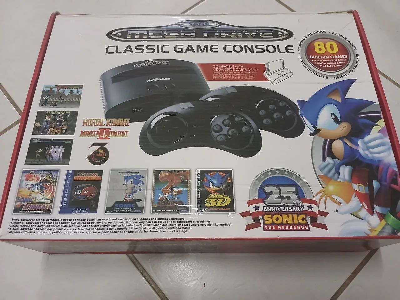 Mega Drive AT Games na caixa com 80 jogos. - Foto 2