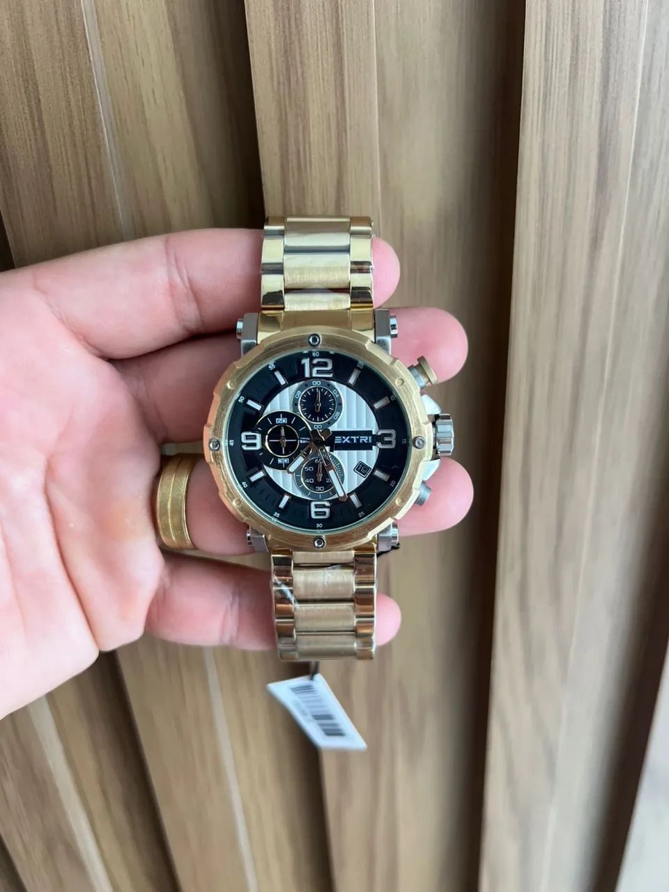 Relógio extri masculino com caixa 