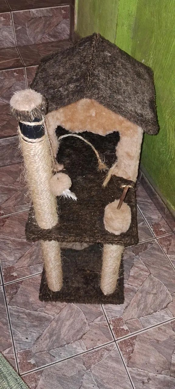 casa para gatos Luxo com redinha, arranhador...