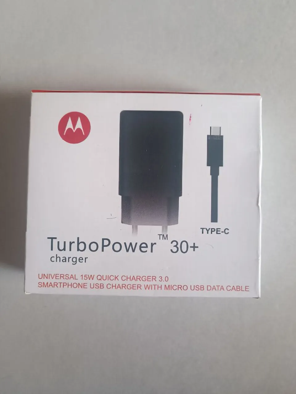 Carregador Typo C Turbo Power 30+ Motorola