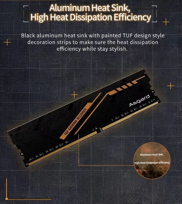 Memória Ram Asgard TUF 16gb (2x8gb) DDR4 3200mhz CL18 Desktop - Novo e Lacrado - Foto 4