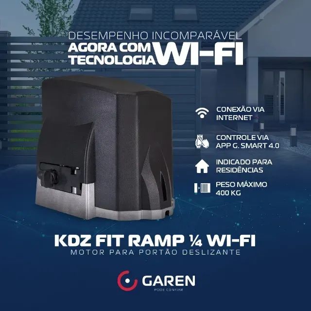 Motor para portão Garen speed wi-fi funciona também através celular instalação inclusa