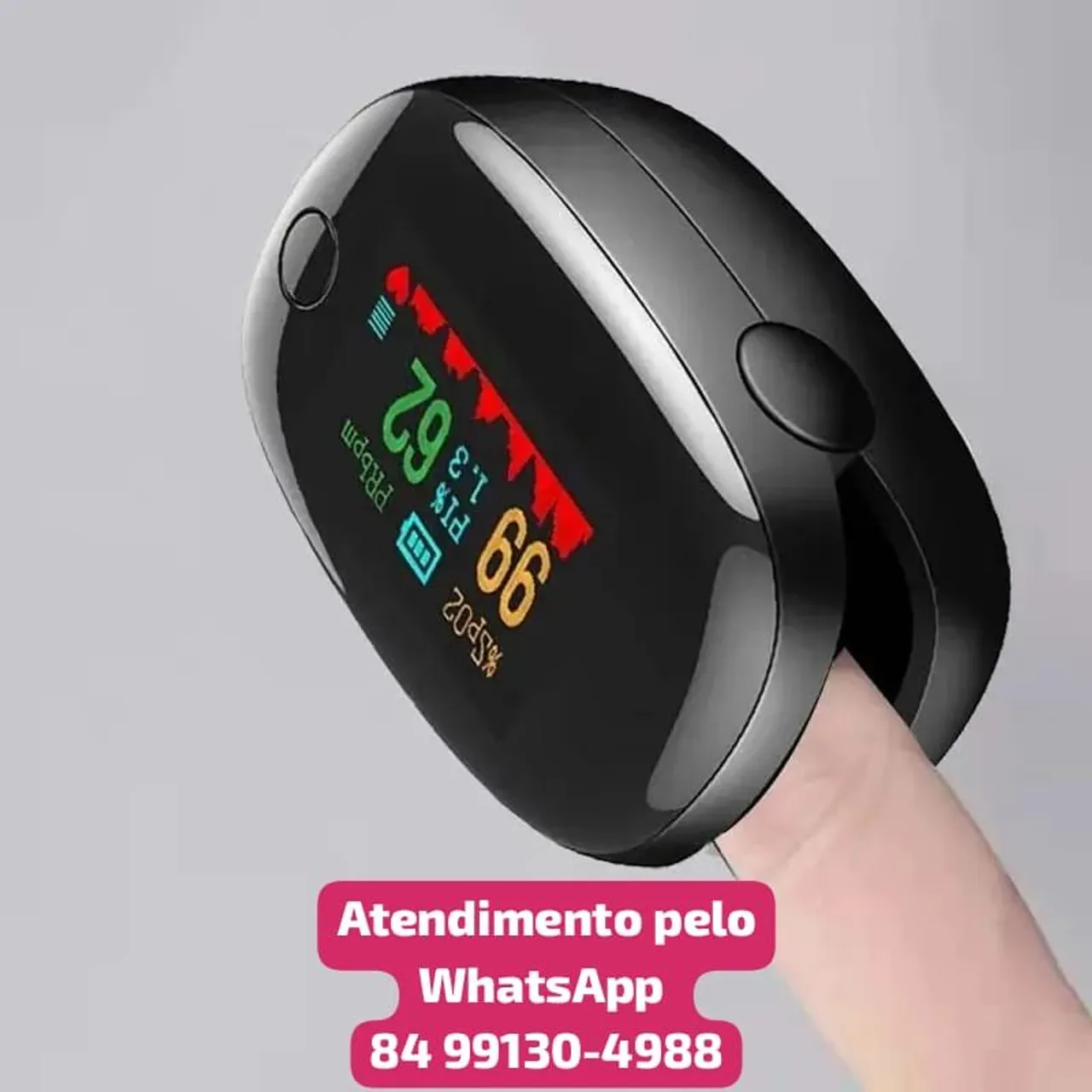 Oxímetro de pulso de dedo - Monitor de SpO2 e frequência cardíaca