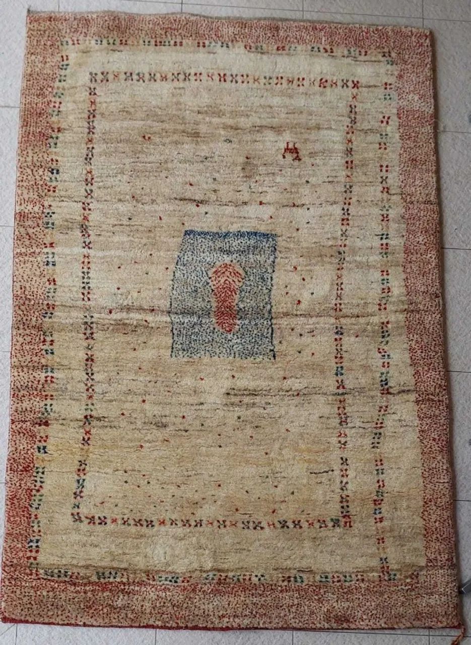 "Tapete Persa Gabbeh Original do Irã- 1,98 x 1,34 m" - Valor Promocional!!!!