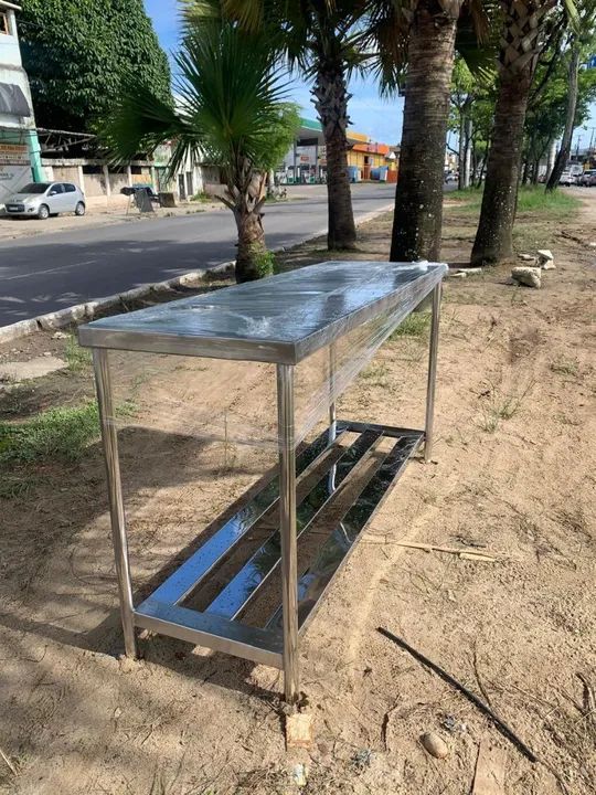 Mesa de aço inox para comercio 150x50 - Foto 4