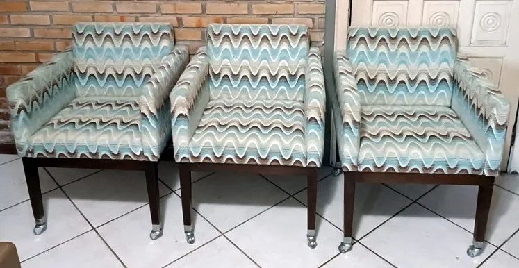 3 Poltronas com Rodinhas - Foto 3