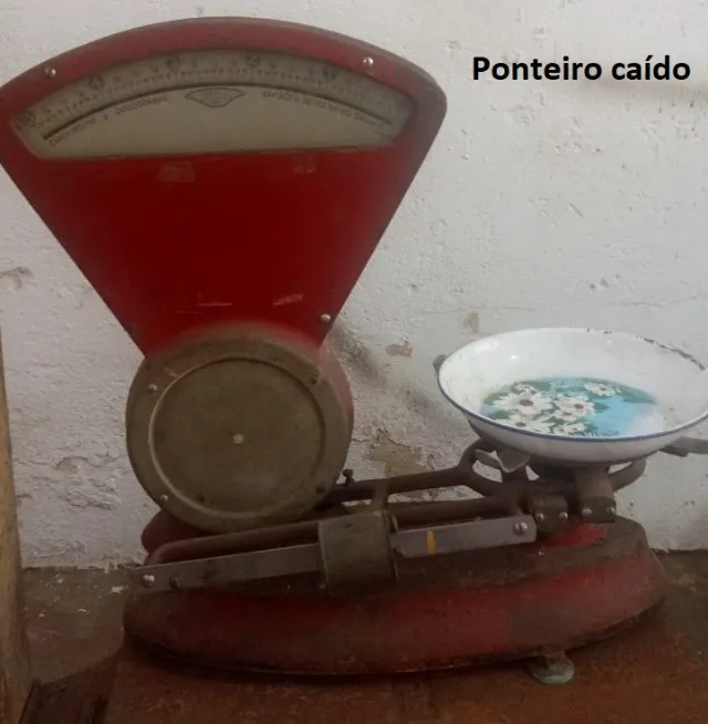 Balança com ponteiro caído