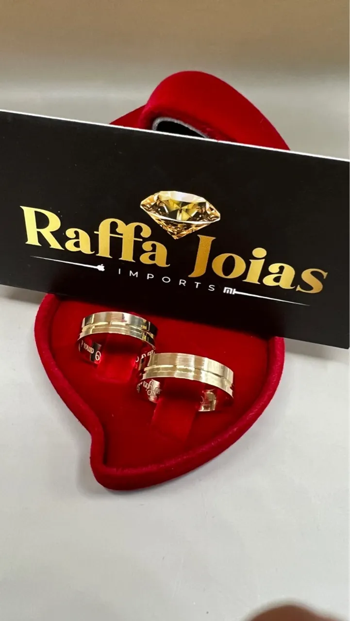 Alianças de moeda antigas Raffa Joias R$ 149,90