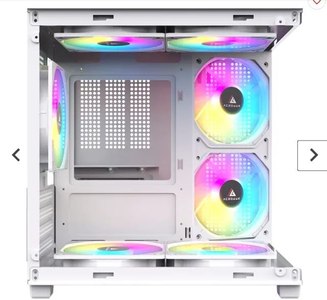 Gabinete gamer novo, lacrado! Aquário, branco, em vidro temperado! - Foto 2