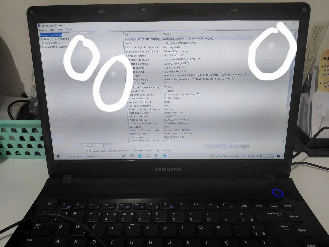 Notebook Samsung NP305E4A - Série 3, usado - Foto 5