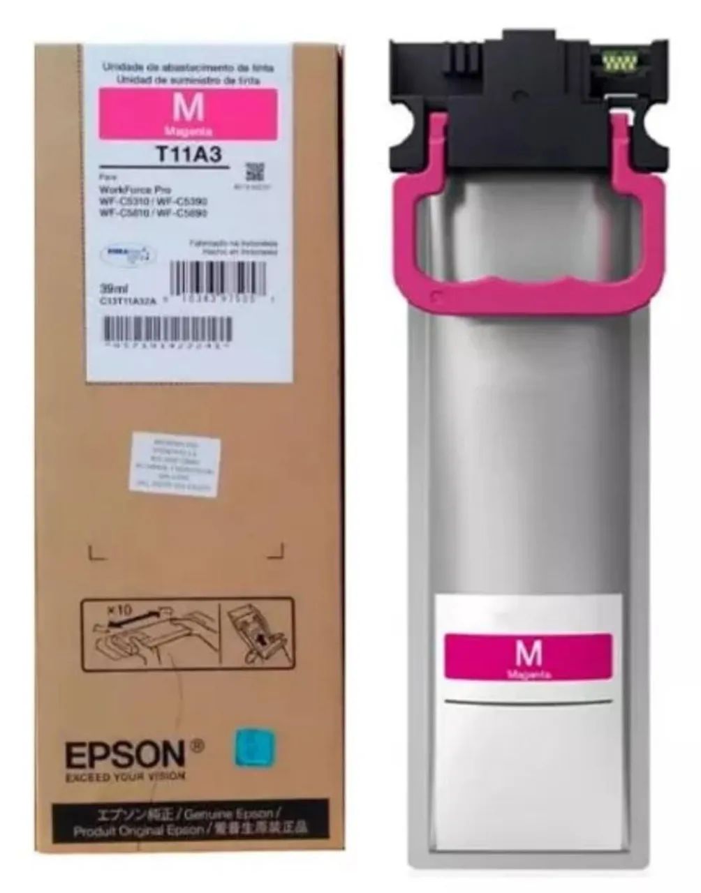 Cartucho bolsa de tinta Epson T11A3 Magenta profissional  - Foto 2