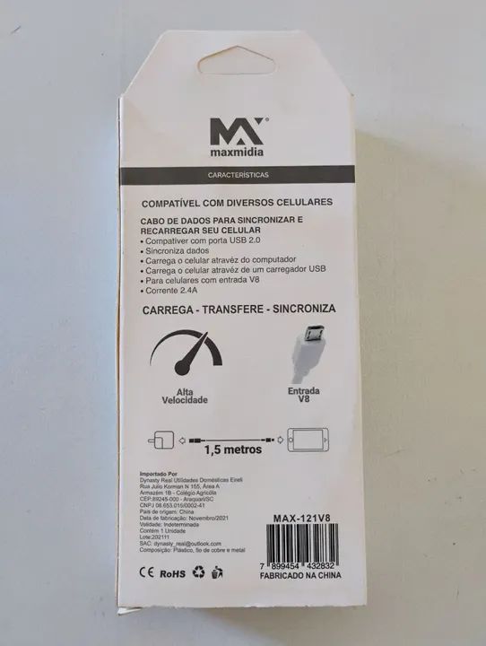 Cabo USB V8 com filtro 1.5mt - Foto 4