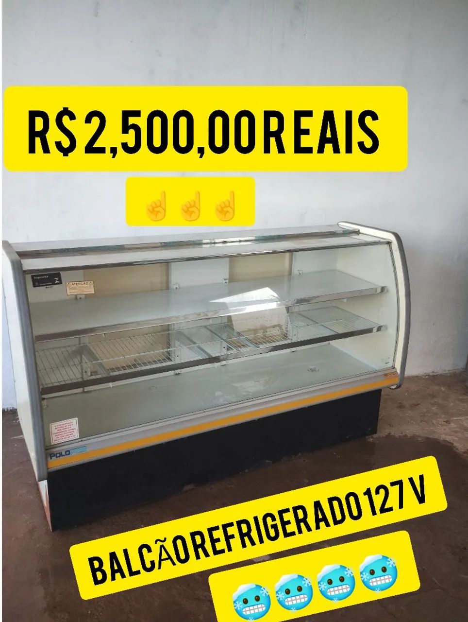 Balcão Refrigerado 127v - R$ 2.500,00
