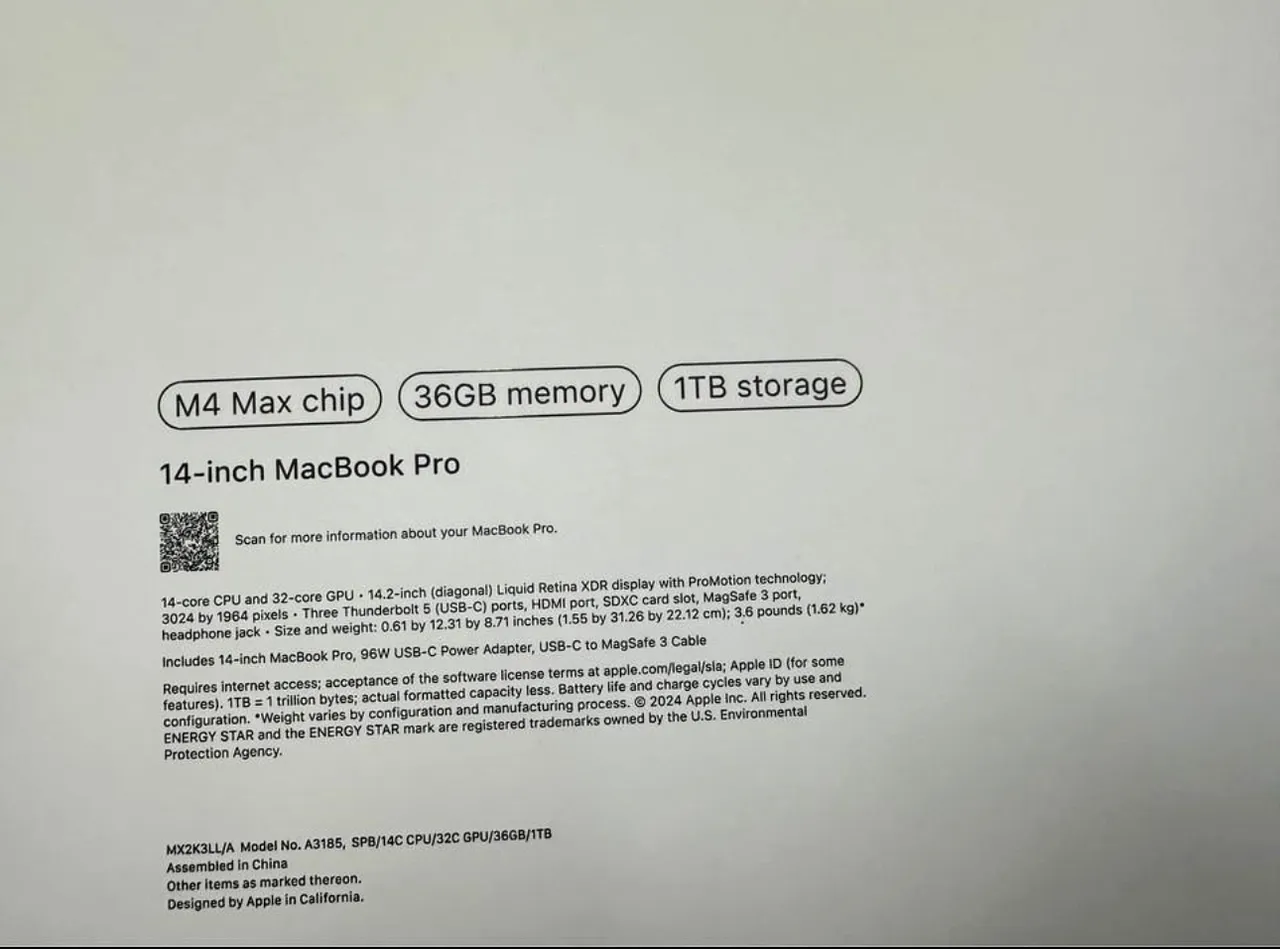 MACBOOK PRO CHIP M4 MAX
