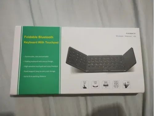 Mini Teclado Bluetooth Dobrável Windows Android Ios Pc