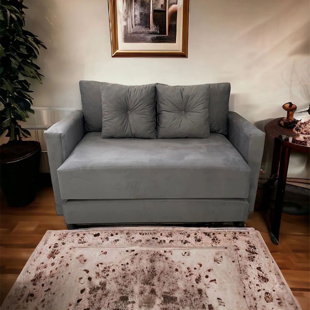 Sofá Cama Cinza - Conforto e praticidade! - Foto 3