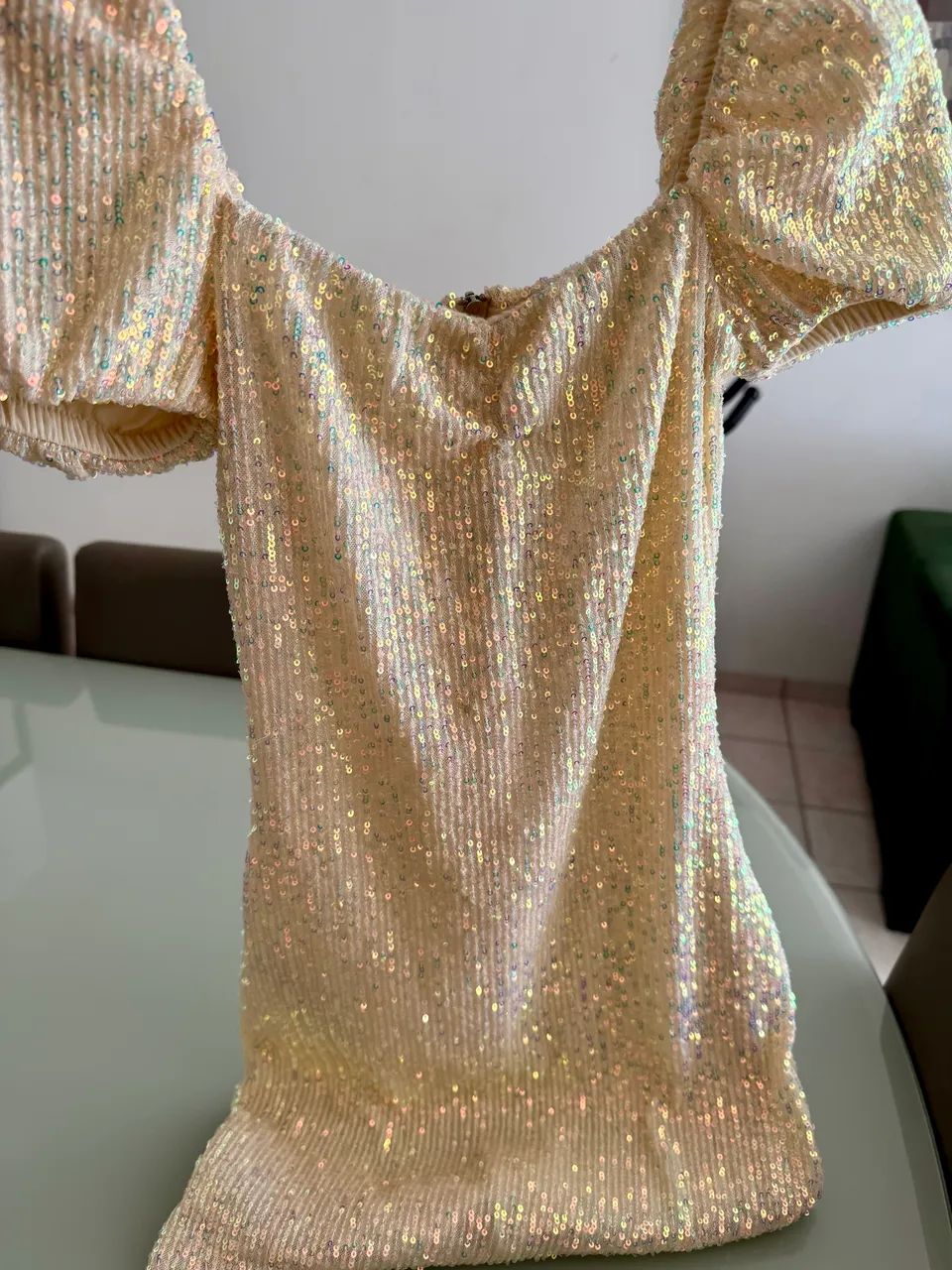 Vestido de festa paetê juvenil. - Foto 3