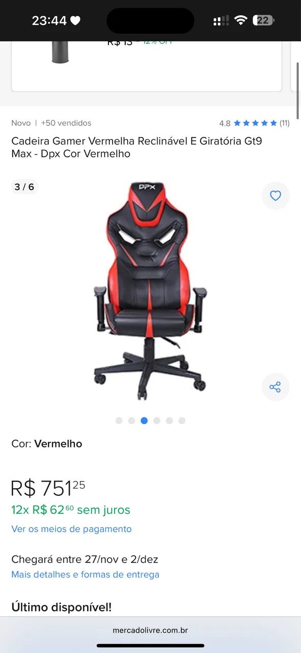 Cadeira gamer 64374838982785123