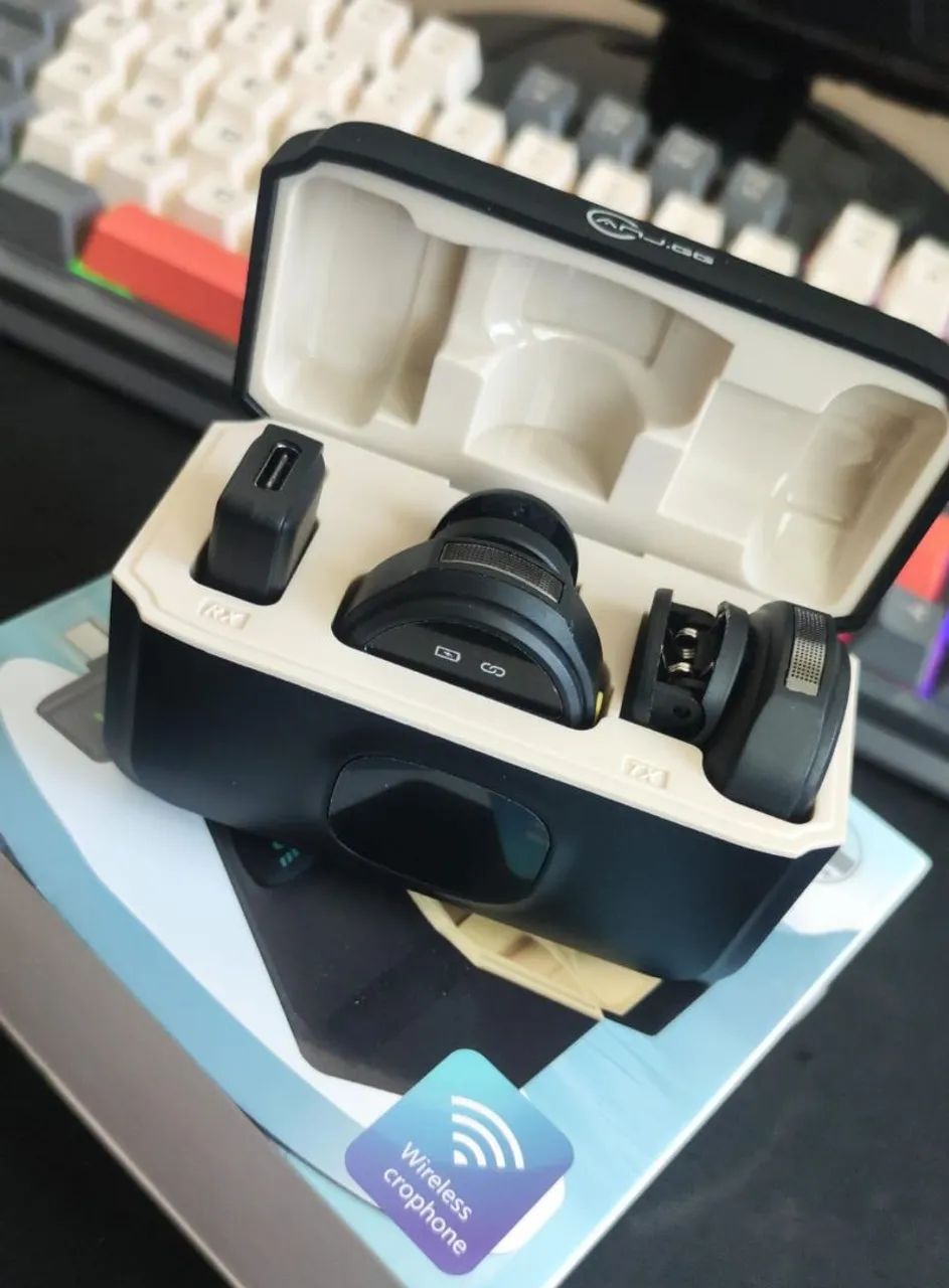 Microfone Lapela Redondo USB-C e Lightning  - Foto 5