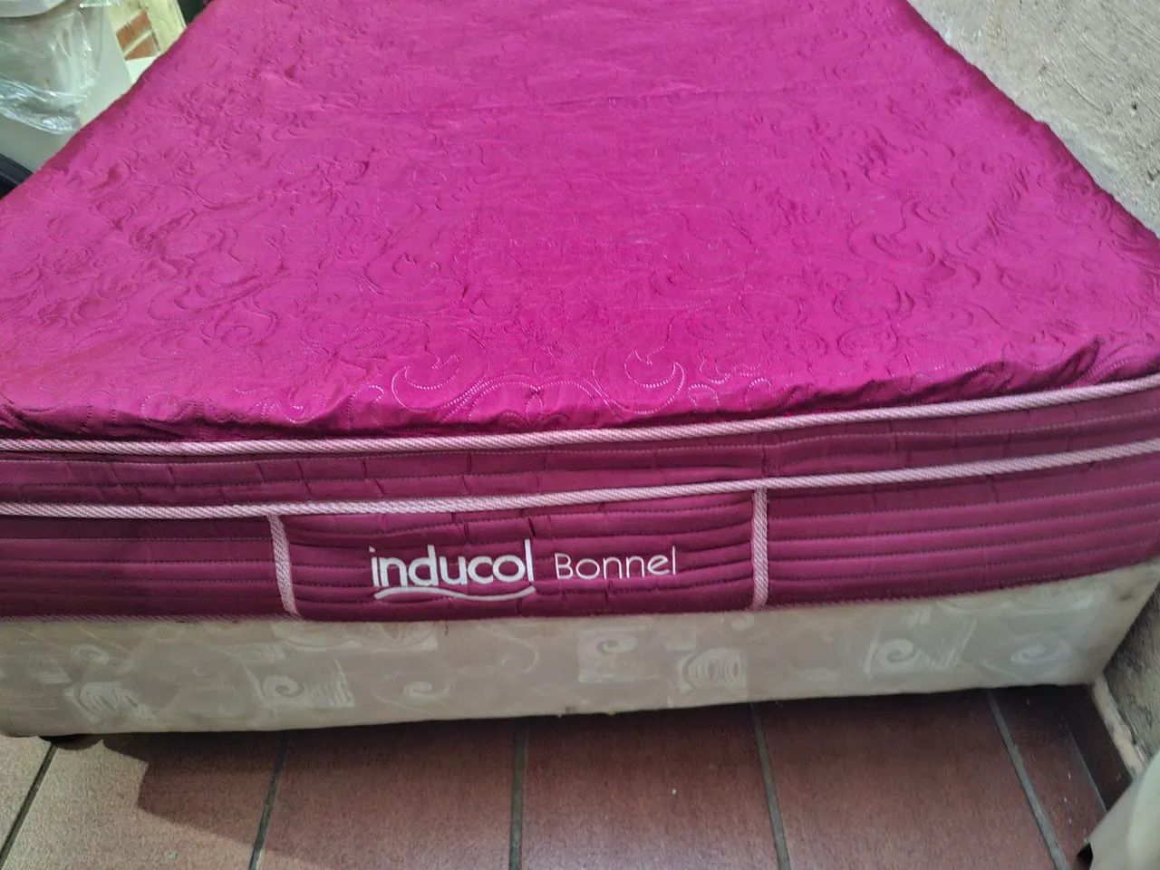 Box e colchão casal molas ensacadas inducol bonnel - Foto 2
