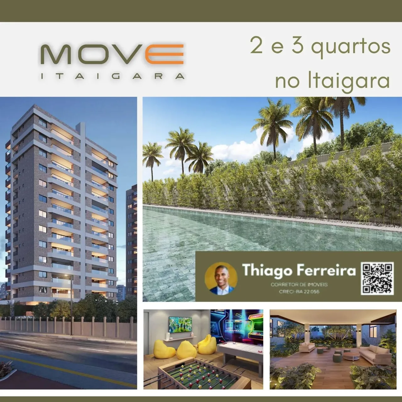 Move Itaigara, 2 E 3 Quartos Entre 71 E 97M² E 1 Vaga De Garagem. 1N5DBEH