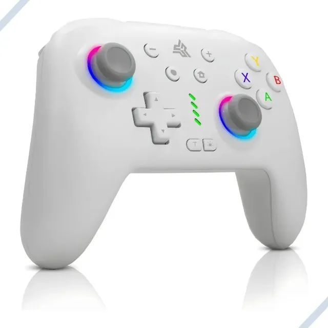 Controle Joystick Sem Fio Compatível Com Pc Android Nintendo Cor Preto Kp-gm038 - Foto 4