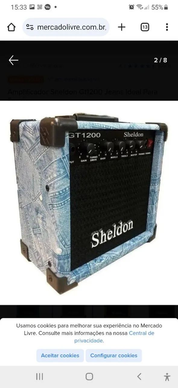 Amplificador Guitarra Sheldon GT1200 - Foto 5
