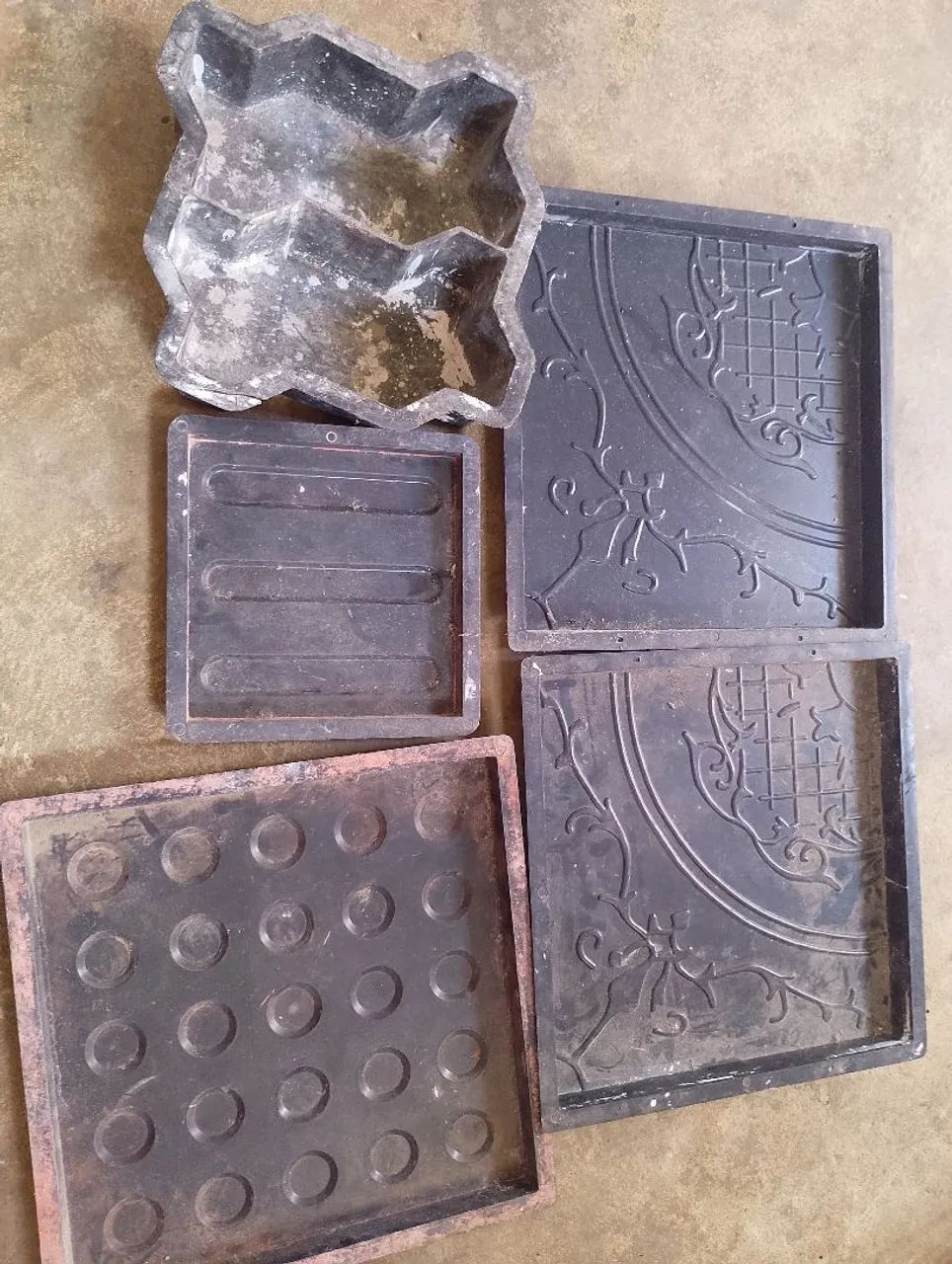 Formas para piso de concreto e placa de gesso 
