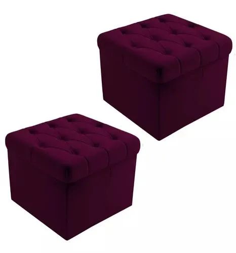 Banqueta estofada rosa - Foto 3