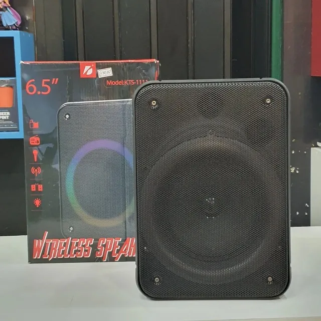 Caixa de Som Kts-1111 6,5 Pol Bluetooth Portátil Fm USB Potente