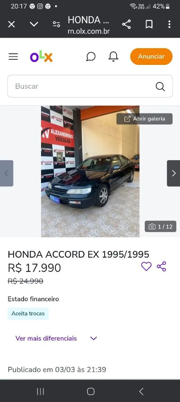 Honda Accord 94 - Foto 4