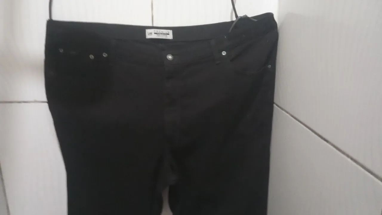 Calça Preta Sarja Lee Premium Select Masculino N;54 - Foto 3