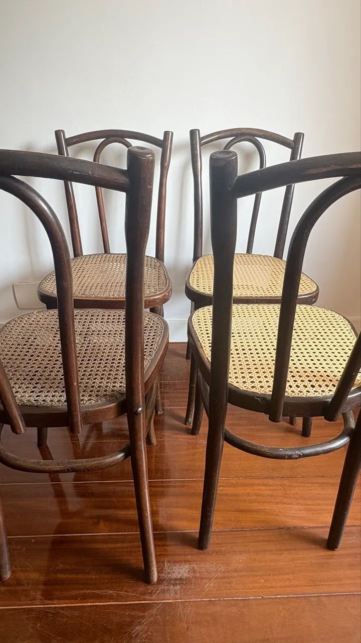 Conjunto com 4 Cadeiras austríacas estilo Thonet - Foto 3