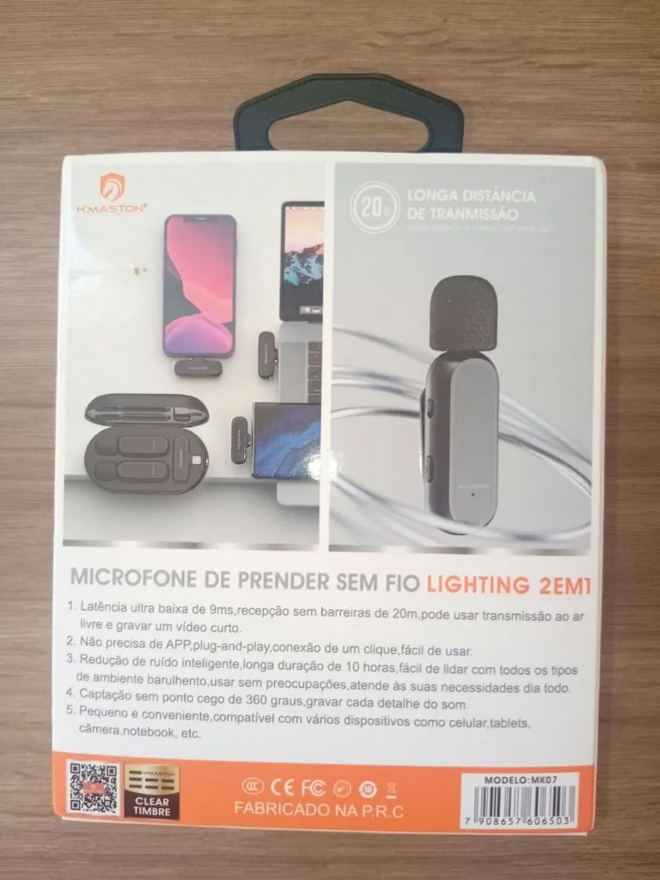 MICROFONE SEM FIO H?MASTON MK07 - LIGHTNING 2EM1 - Foto 3