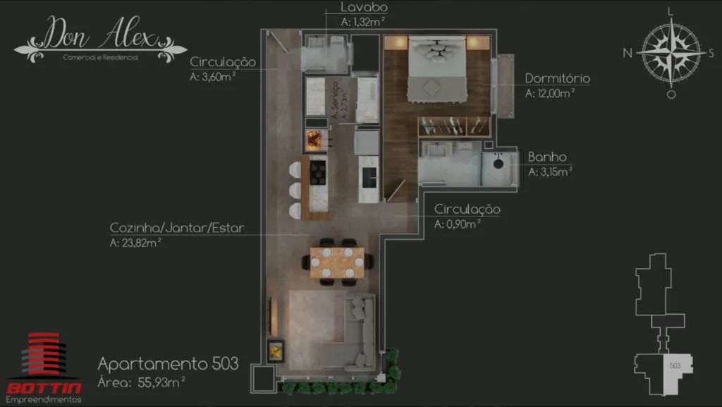 Apartamento 3 Dorm - Bairro Centro - Foto 3