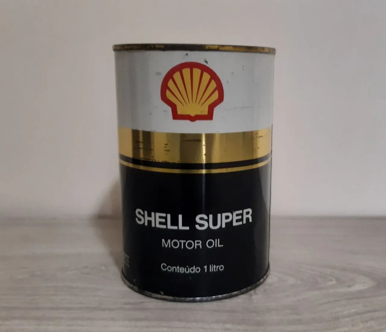 Lata Antiga Óleo Motor Shell Super 
