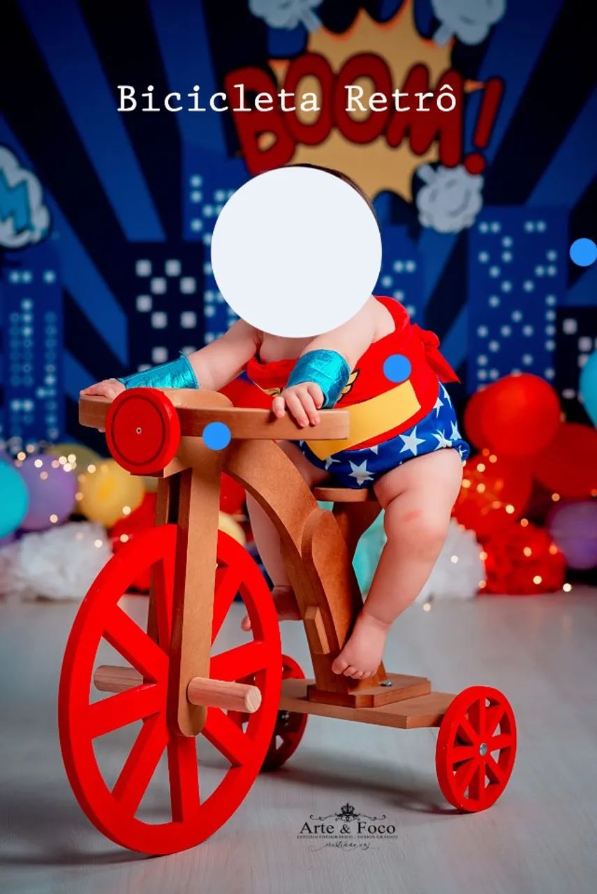 Bicicleta decorativa vintage mdf