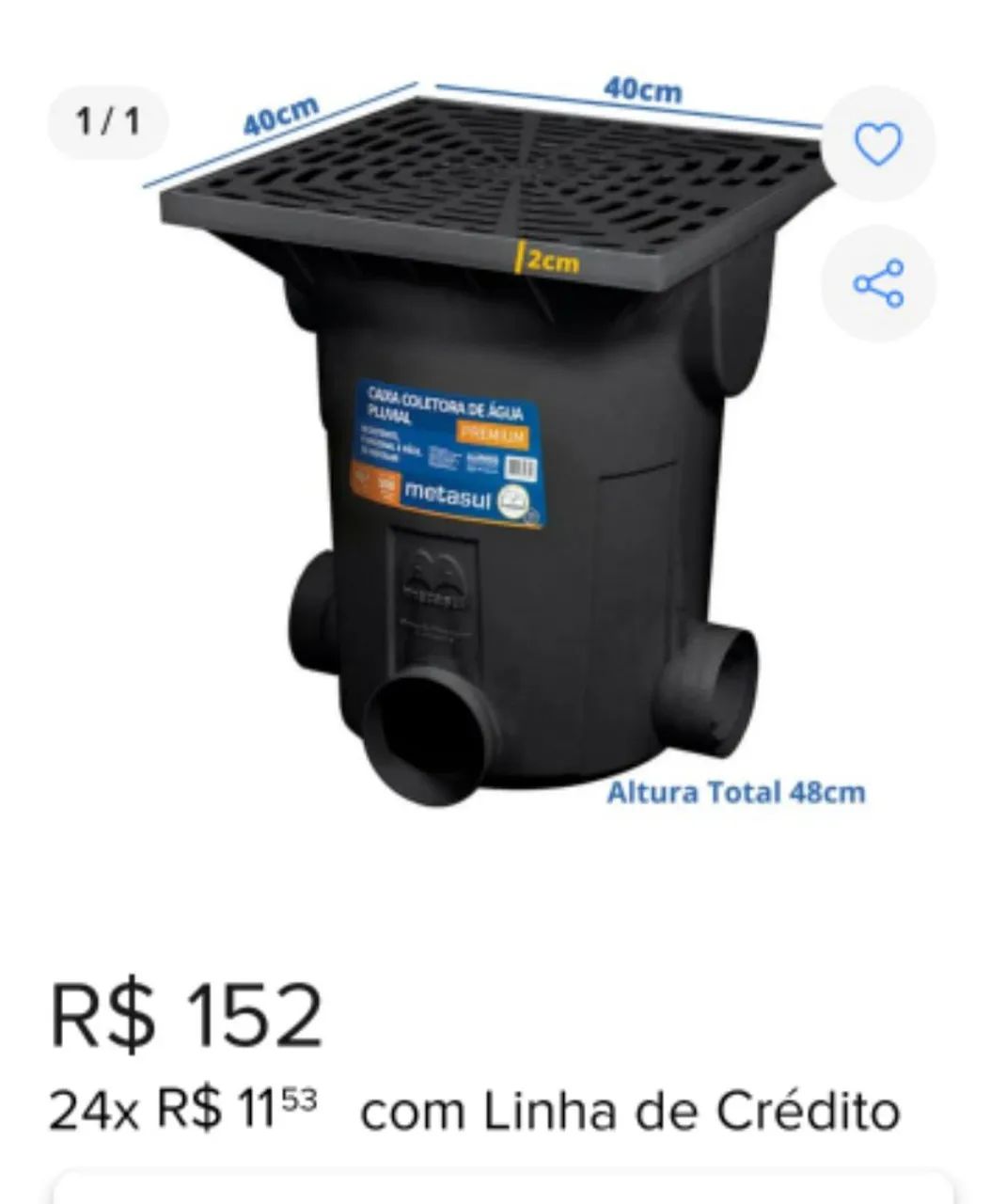 Promoção Vendo (2) caixa de gordura e caixa de água pluvial  - Foto 2