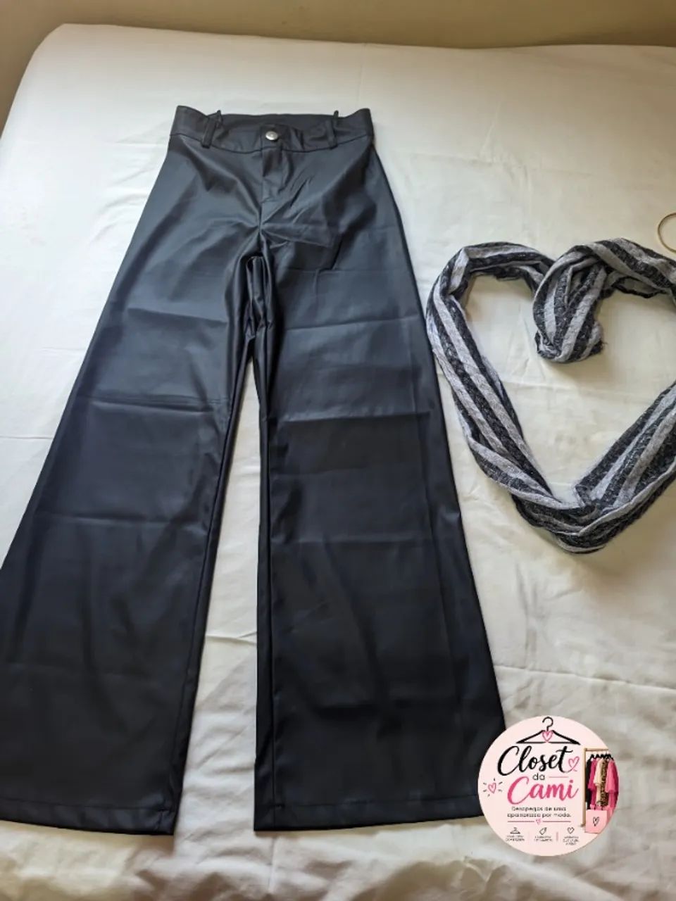 Calça em courino cargo - Foto 3