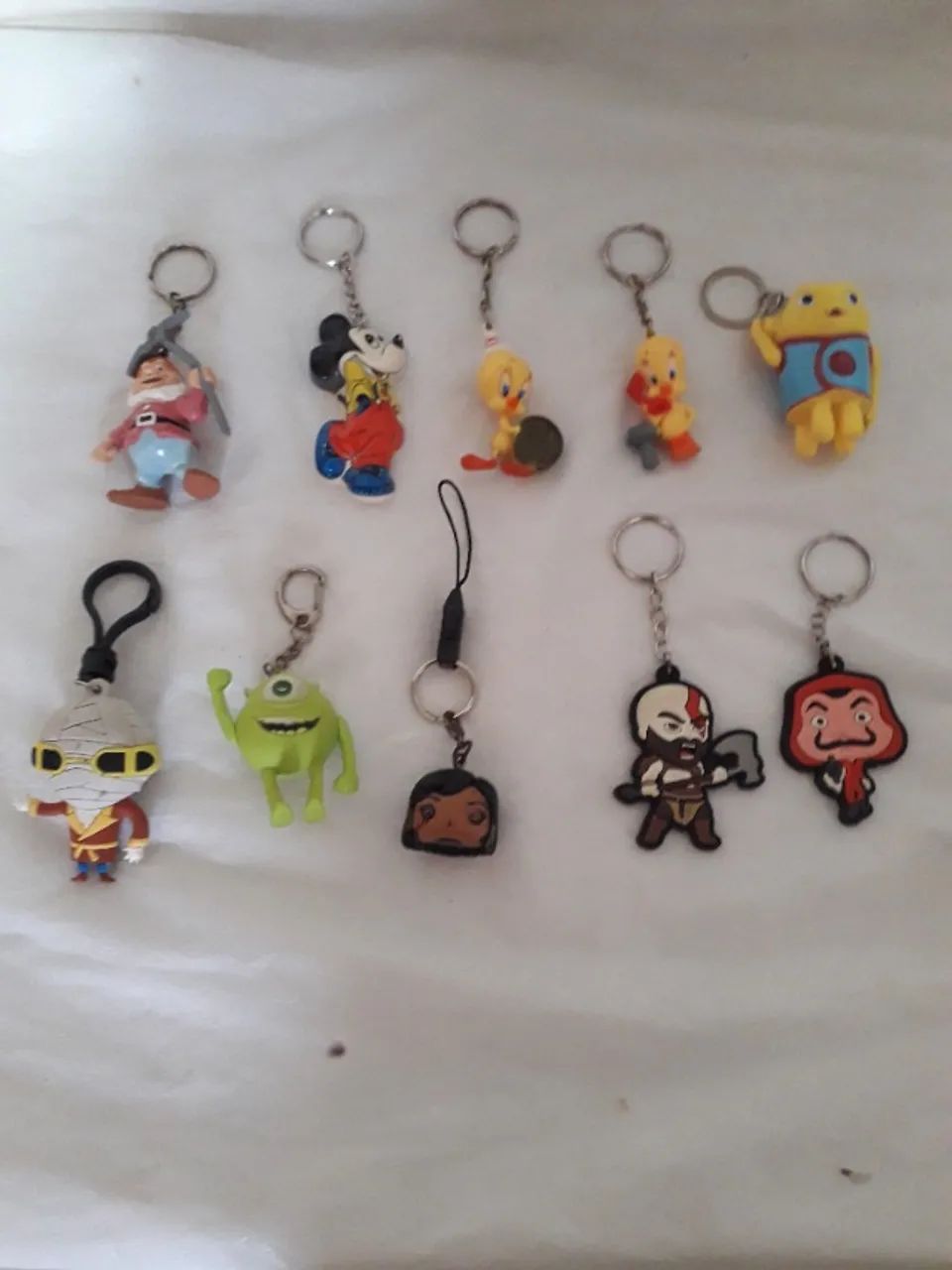 Chaveiros Infantis Lote Com 10 Peças