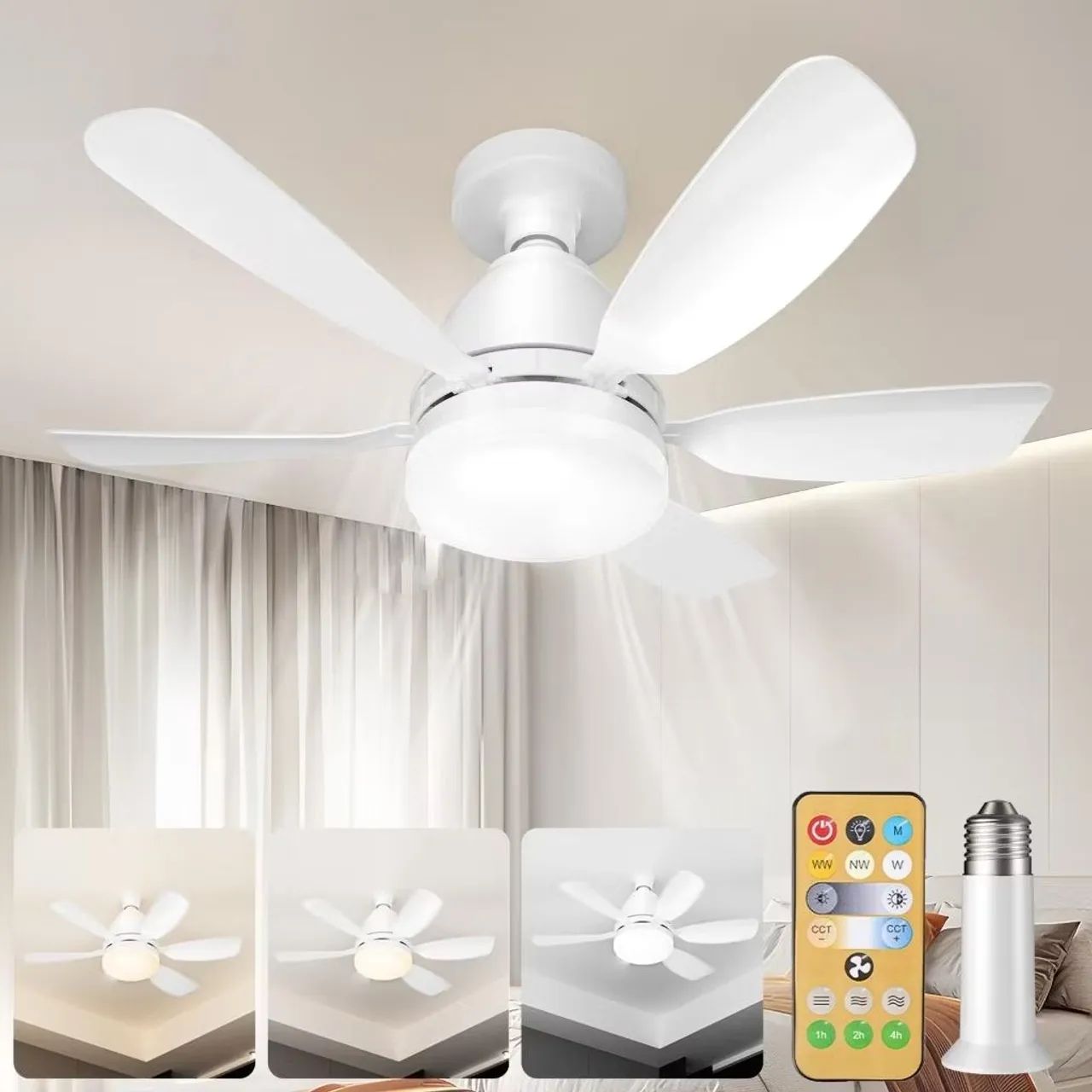 Ventilador de teto com luminária 