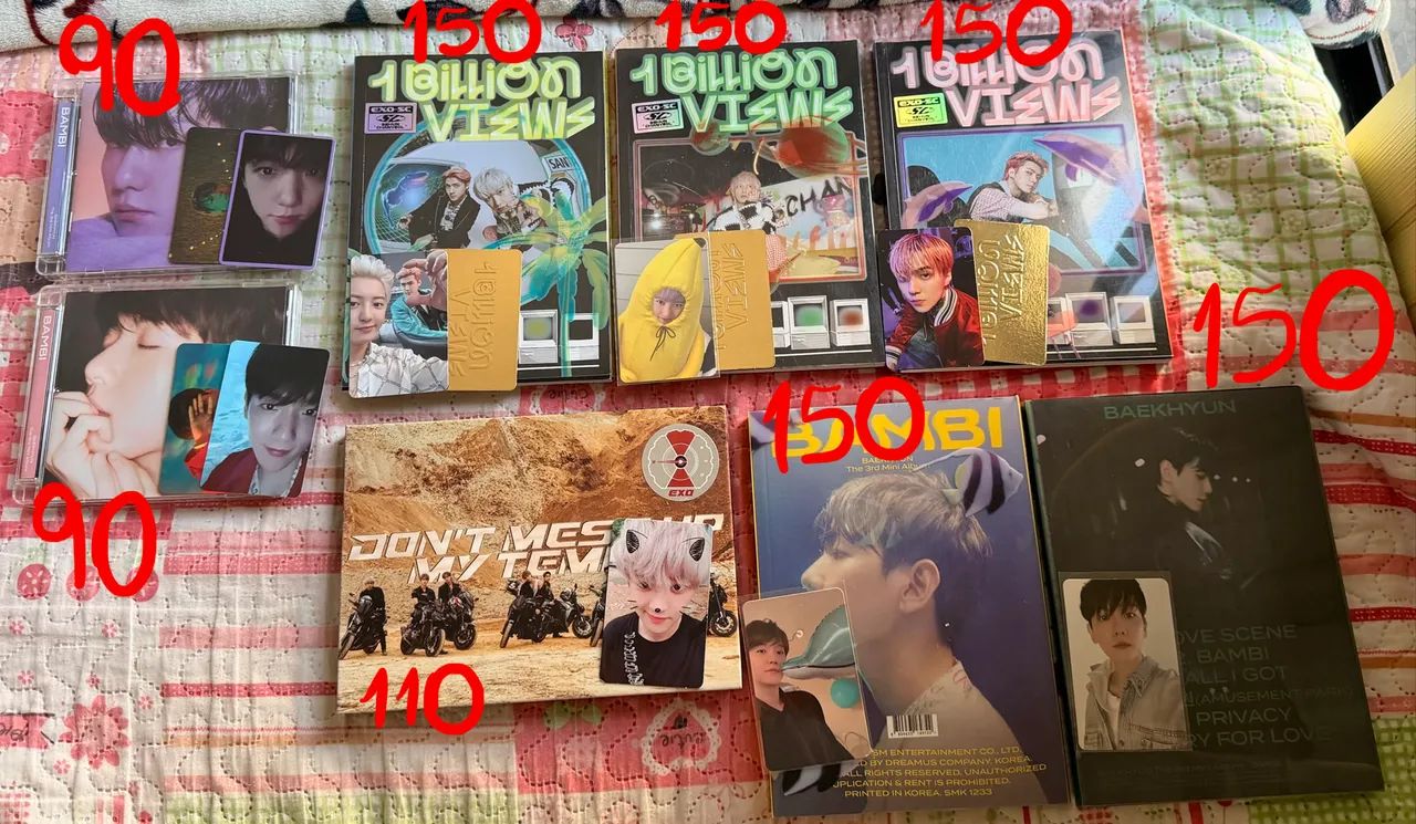 Álbuns variados de kpop - BTS, Exo e Monsta X - CDs, DVDs etc